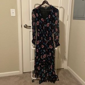 Intermix midi dress long sleeves size 0